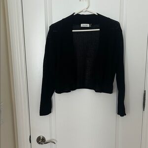 Calvin Klein Black Open-Front Cardigan